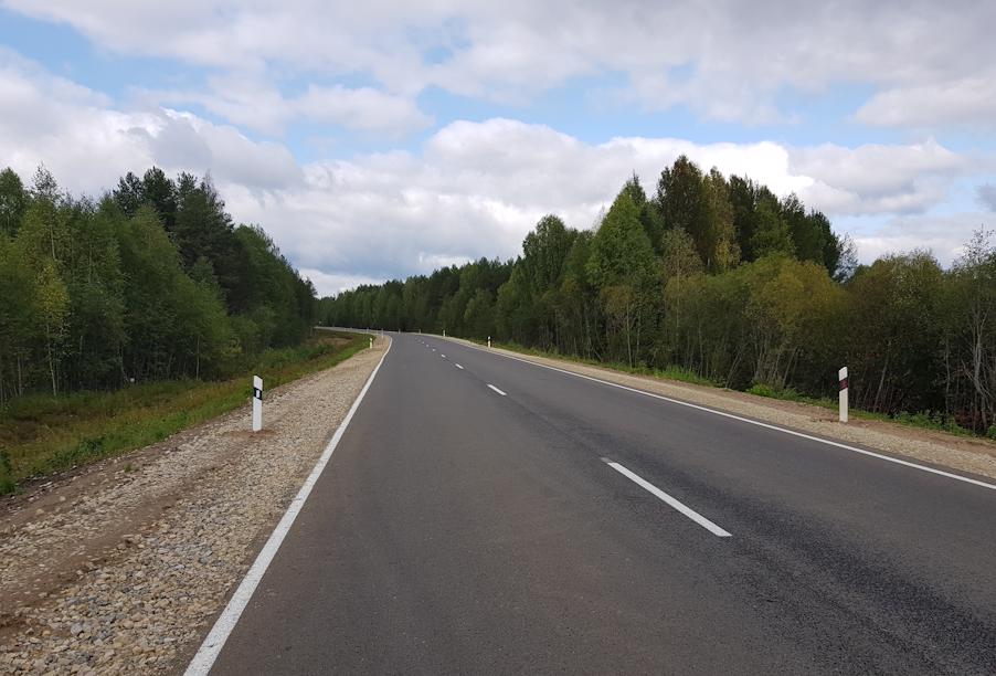 В Республике Коми привели в нормативное состояние участок дороги Сыктывкар – Кудымкар – Пермь